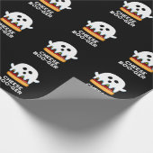 Cheese Boo-ger Funny Ghost Pun Dark BG Cadeaupapier (Hoek)
