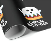 Cheese Boo-ger Funny Ghost Pun Dark BG Cadeaupapier (Rol Hoek)