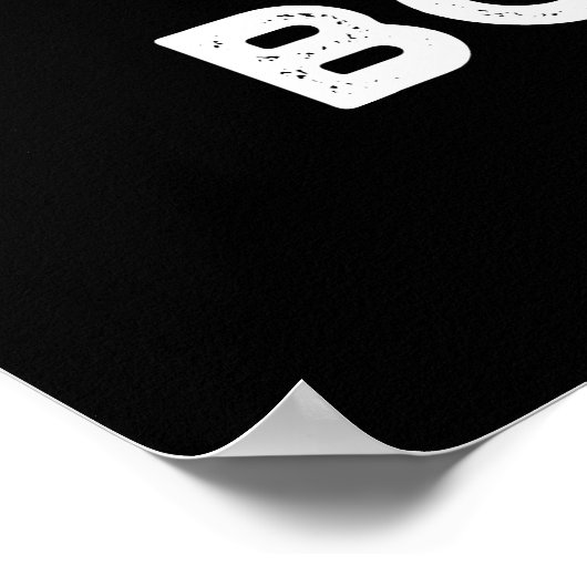 Cheese Boo-ger Funny Ghost Pun Dark BG Poster (Hoek)