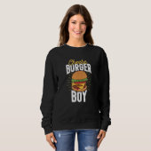 Cheese Burger Boy Fast Food Burger Maker Trui (Voorkant volledig)