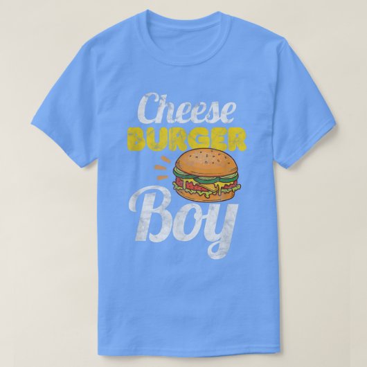 Cheese Burger Boy Hamburger Burger Distress T-shirt (Design voorkant)