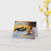 Cheese Burger Happy Birthday Kaart (Gele Bloem)