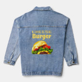Cheese Burger National Hamburger Day Fast Foods Denim Jacket (Achterkant)