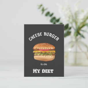 Cheese Burger staat op mijn dieetkaarten Briefkaart