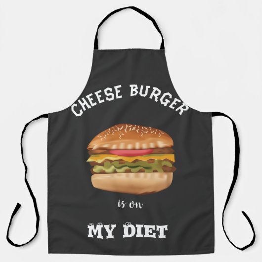 Cheese Burger staat op mijn Shirt Schort (Voorkant)
