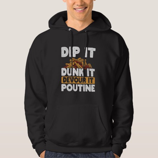 Cheese Curds French Fries Quebec Poutine Indulgent Hoodie (Voorkant)
