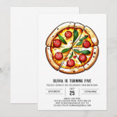 Cheese Custom Pizza Verjaardag Kaart (Voorkant / Achterkant)