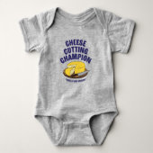Cheese Cutting Champion Baby Bodysuit (Voorkant)