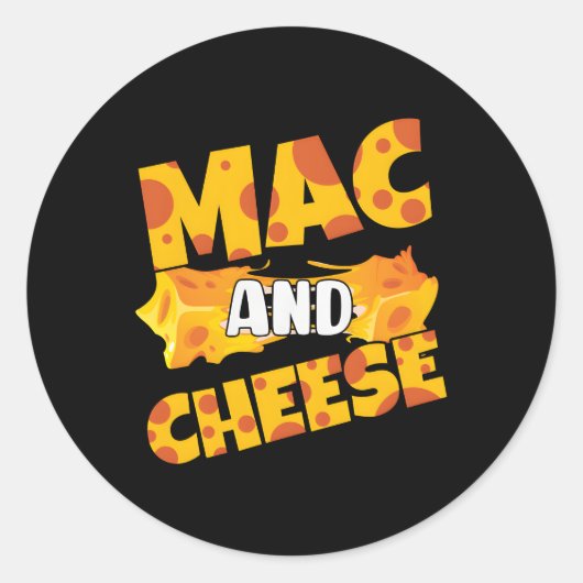 Cheese Day Celebration Cheeze Love Mac-kaas Ronde Sticker (Voorkant)