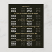 Cheese Display, Cheesemonger Adverteren Flyer (Achterkant)