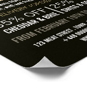 Cheese Display, Cheesemonger Adverteren Poster (Hoek)