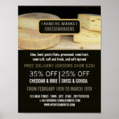 Cheese Display, Cheesemonger Adverteren Poster (Voorkant)