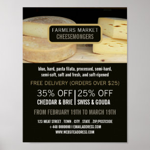 Cheese Display, Cheesemonger Adverteren Poster