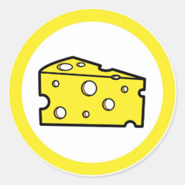 Cheese flavor circle sticker labels