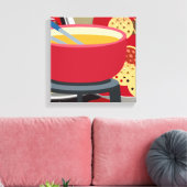 Cheese Fondue Canvas Afdruk (Insitu (Woonkamer))