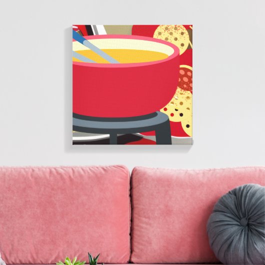 Cheese Fondue Canvas Afdruk (Insitu (Woonkamer))