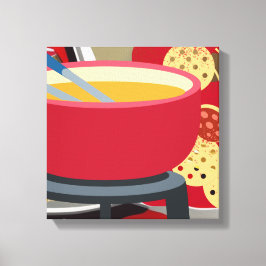 Cheese Fondue Canvas Afdruk