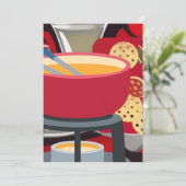 Cheese Fondue Feestdagenkaart (Staand voorkant)