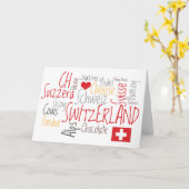 Cheese Fondue Groet uit Zwitserland Kaart (Gele Bloem)