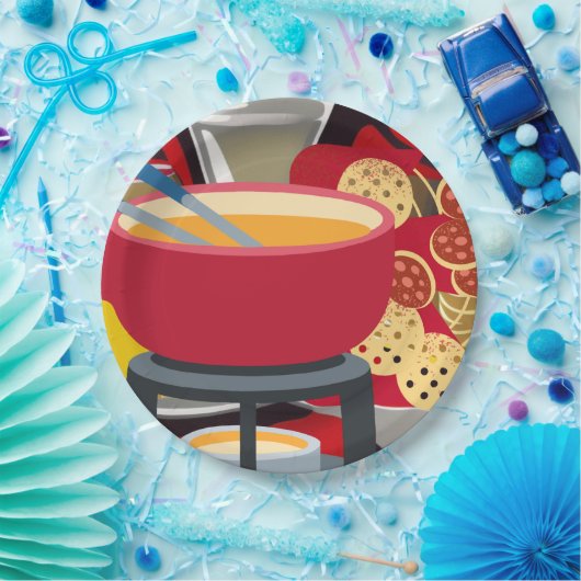 Cheese Fondue Papieren Bordje (Feest)