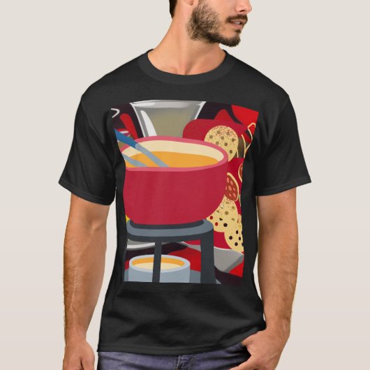 Cheese Fondue T-shirt (Voorkant)