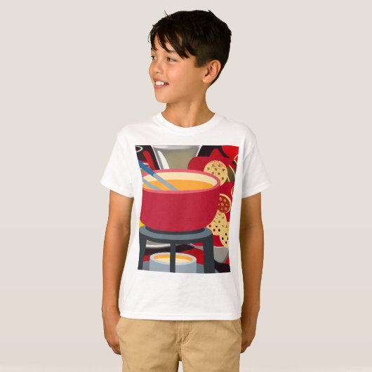 Cheese Fondue T-shirt (Voorkant volledig)