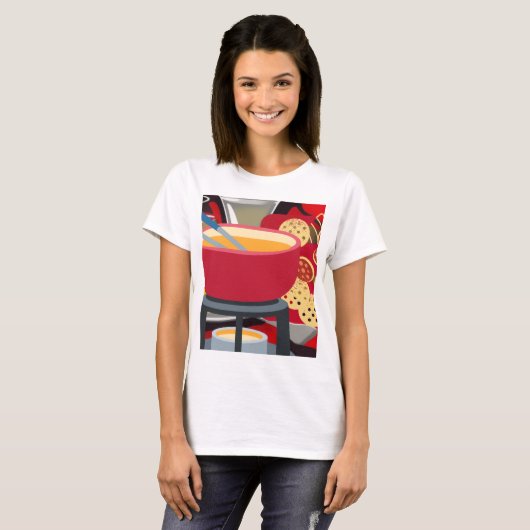 Cheese Fondue T-shirt (Voorkant volledig)