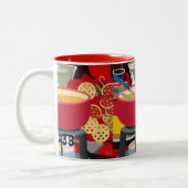 Cheese Fondue Tweekleurige Koffiemok (Links)