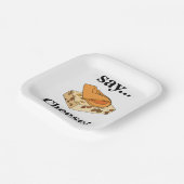 Cheese Foodie Funny Party Papieren Bordje (Gebogen)