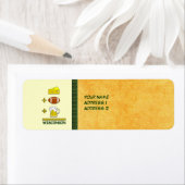 Cheese Football Beer Wisconsin Funny Etiket (Insitu)