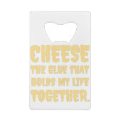 Cheese Funny Creditkaart Flessenopener (Achterkant)