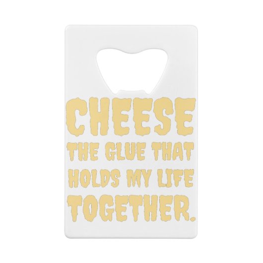 Cheese Funny Creditkaart Flessenopener (Achterkant)