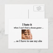 Cheese Grater Abs Briefkaart - (Voorkant / Achterkant)