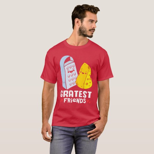 Cheese Grater Grootste Vrienden retro T-shirt (Voorkant volledig)