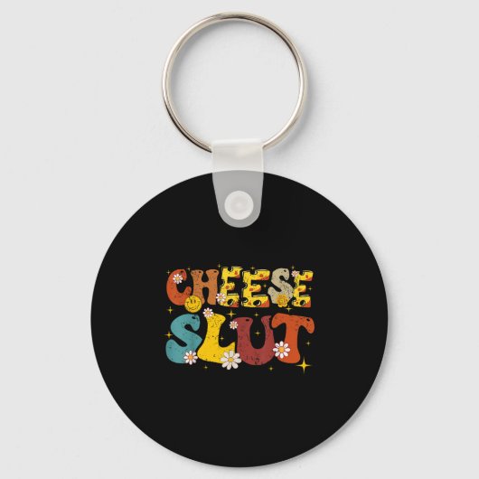 Cheese Groovy Sarcastic Funny Gezegde Christmas Sleutelhanger (Voorkant)