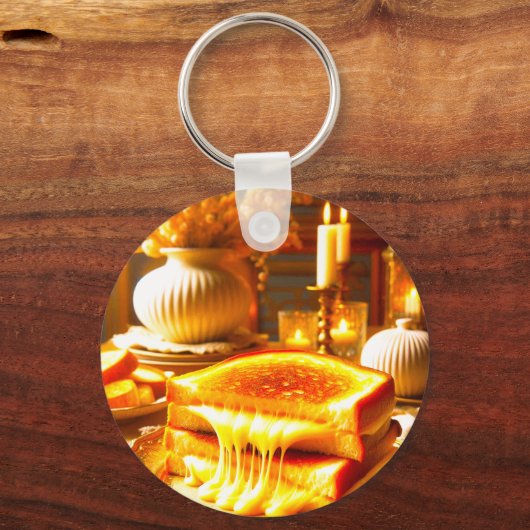 Cheese Heaven: het ultieme comfortvoedsel Sleutelhanger (Voorkant)