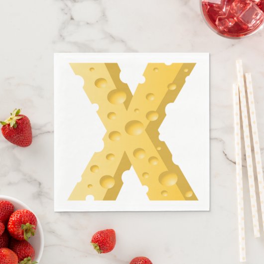 Cheese Letter X Typography Servet (Insitu)