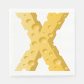 Cheese Letter X Typography Servet (Voorkant)