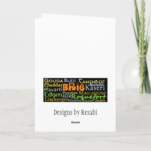 Cheese Lovers Kaart (Achterkant)