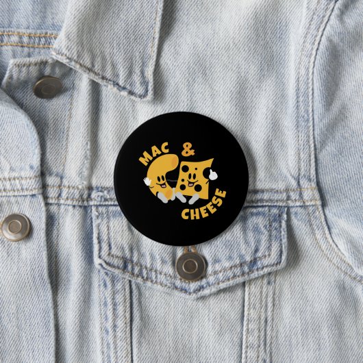 Cheese Mac & Cheese Grappig cadeau idee Ronde Button 7,6 Cm (In situ)