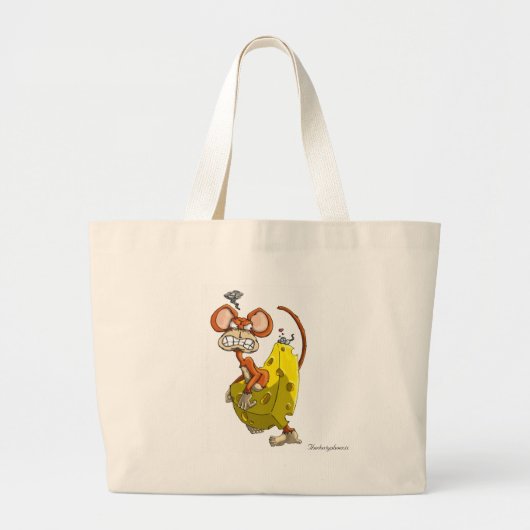 Cheese Monkey Bag Grote Tote Bag (Voorkant)