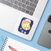 Cheese Moon & Mouse Hangende Suiker Cookie Sterren Sticker (Laptop met iPhone)