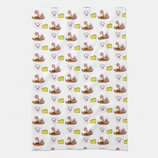 Cheese Mouse Kitchen Hand Towel Theedoek (Verticaal)