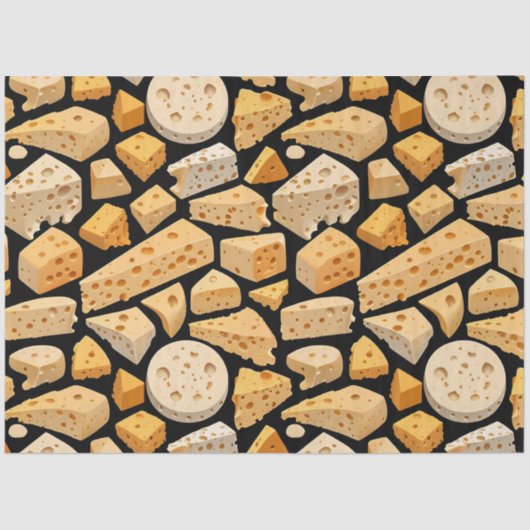 Cheese Pieces Natural Holes Pattern Decoupage Tissuepapier (Voorkant)