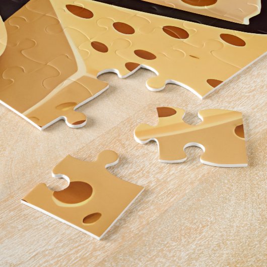 Cheese Pieces With Natural Holes Cute Pattern Legpuzzel (Zijkant)