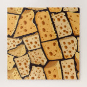 Cheese Pieces With Natural Holes Cute Pattern  Legpuzzel (Horizontaal)