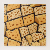 Cheese Pieces With Natural Holes Cute Pattern Legpuzzel (Verticaal)