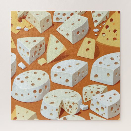 Cheese Pieces With Natural Holes Cute Pattern Legpuzzel (Verticaal)