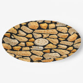 Cheese Pieces With Natural Holes Cute Pattern  Papieren Bordje (Gekanteld)