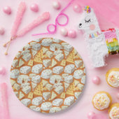 Cheese Pieces With Natural Holes Cute Pattern  Papieren Bordje (Feest)
